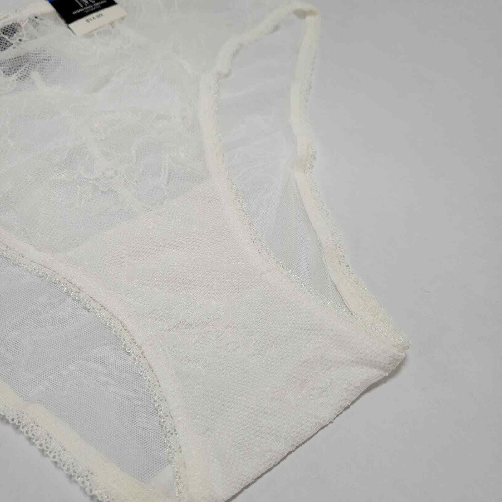 INC International Concepts Cheeky Lace Brief Panty, Washed White NWT $15 X-Large