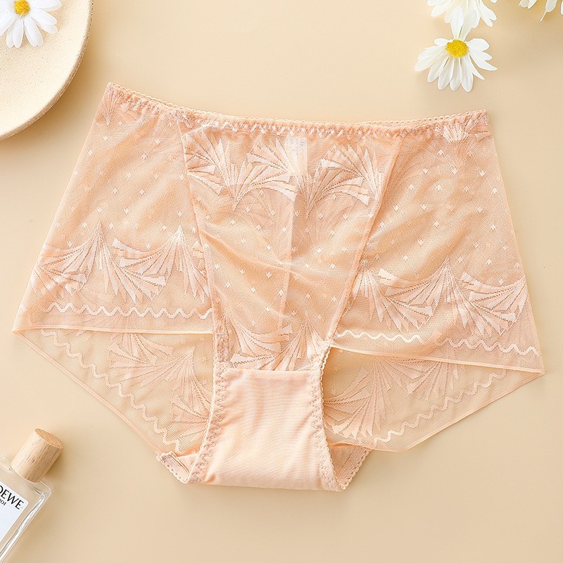 3X Women High Waist Knickers Briefs Lady Lace Seamless Underwear Panties L-2XL