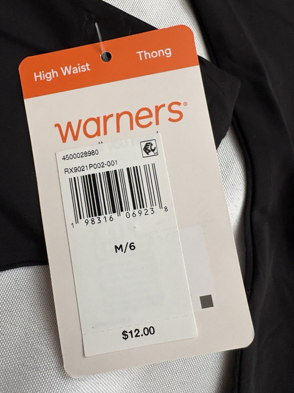 NEW Warners Thong Smooth It Over High Waist Thong 3 Pack Panty Thong Size Medium