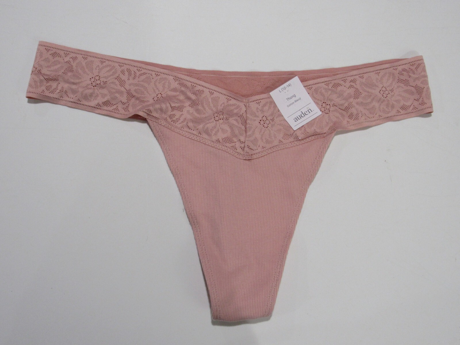 Auden Women’s Thong Variety 2 Pack Panties Size Large (12-14)