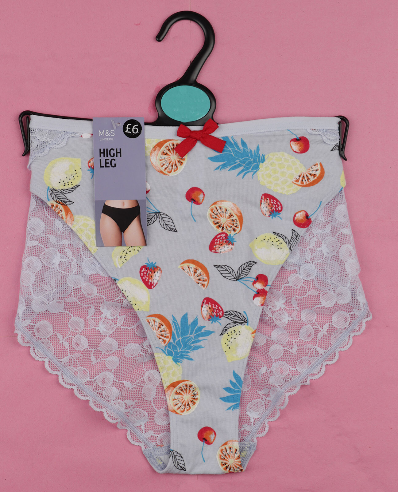 M&S High Leg Knickers Multicoloured Womens Size 10 zz