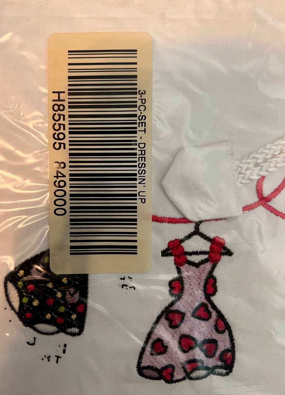 LILY JULIET Embroidered Lingerie Bags (NIB / Red Hearts)