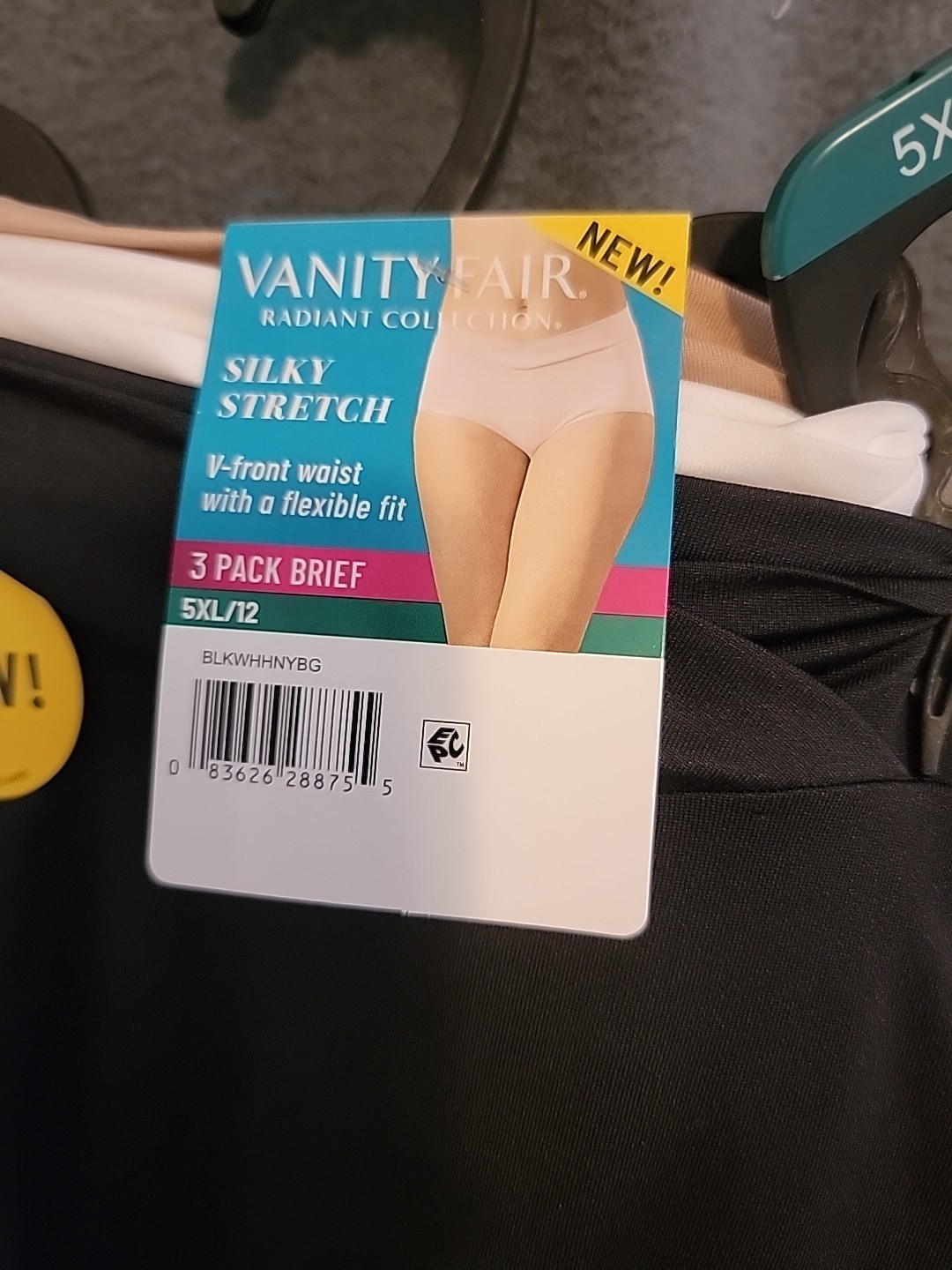 NWT Vanity Fair V Frontwaist 3 Pack Brief 5xl/12 2 Packs 6 Pair Total