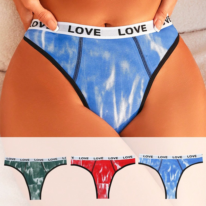 3 Pack Lot Sexy Womens Thongs Panties Bikinis Briefs Ladies Low Rise Lingeries