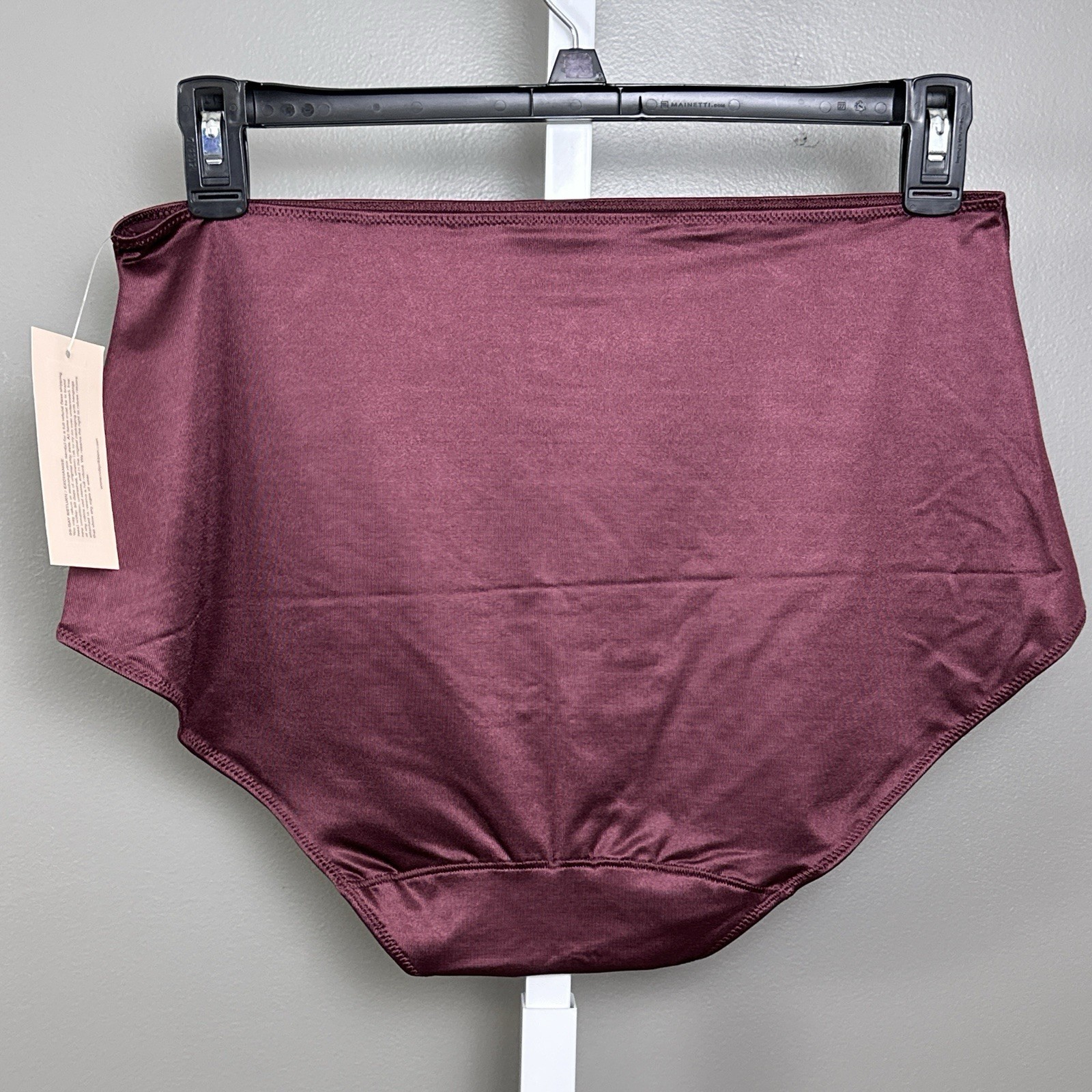 Ruby Ribbon Essential Brief Panties Size 3XL Burgundy Cherry Lacquer New NWT