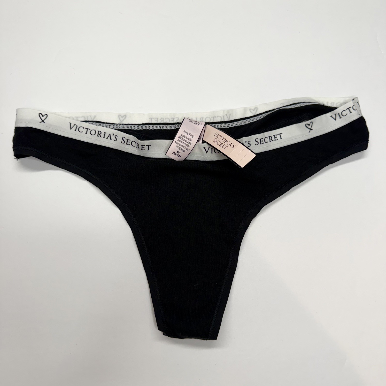 NWT Lot of 4 Victoria’s Secret Thong Panties Multi Colored Size Medium