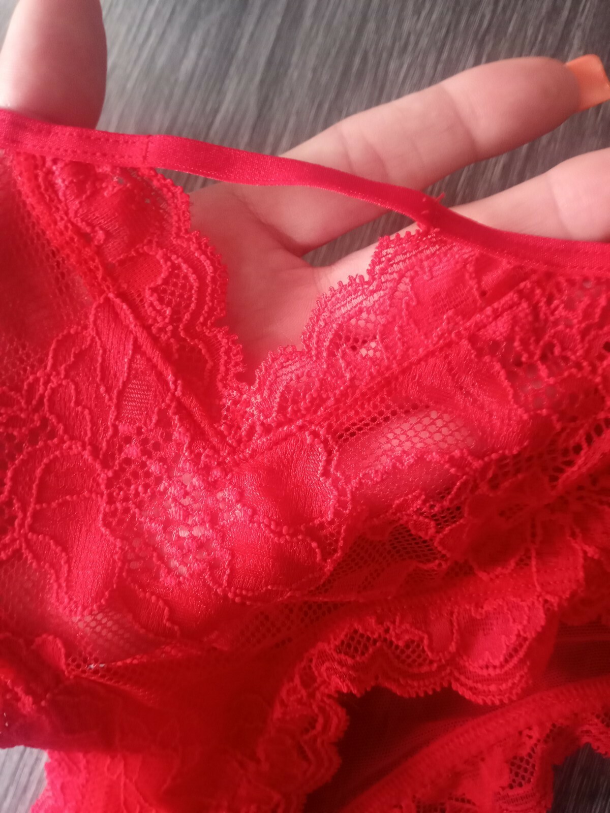 VS very sexy sheer mesh cut out cheeky panty NEW size small red