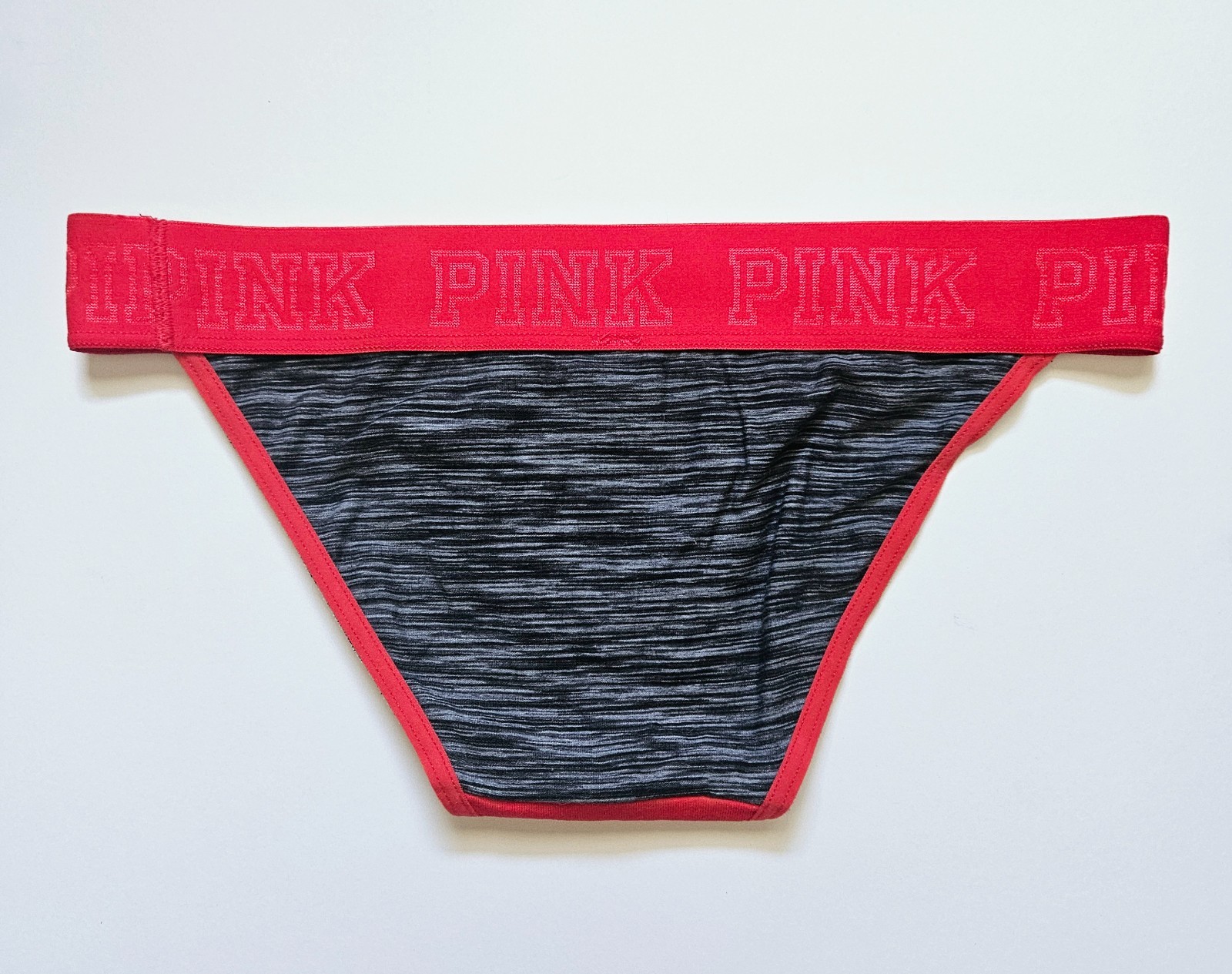 NWT Victoria’s Secret PINK Extra Low Rise Bikini Panties Red Black Gray SMALL