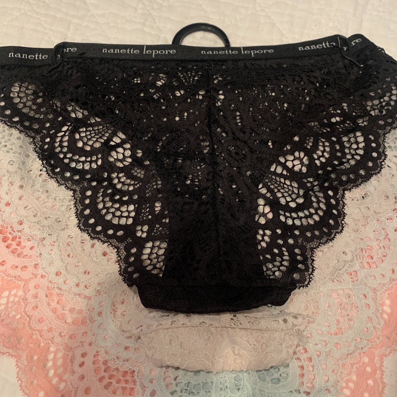 Nanette Lepore 5 Pack Bikini Lace Panties Set Size Large Underwear