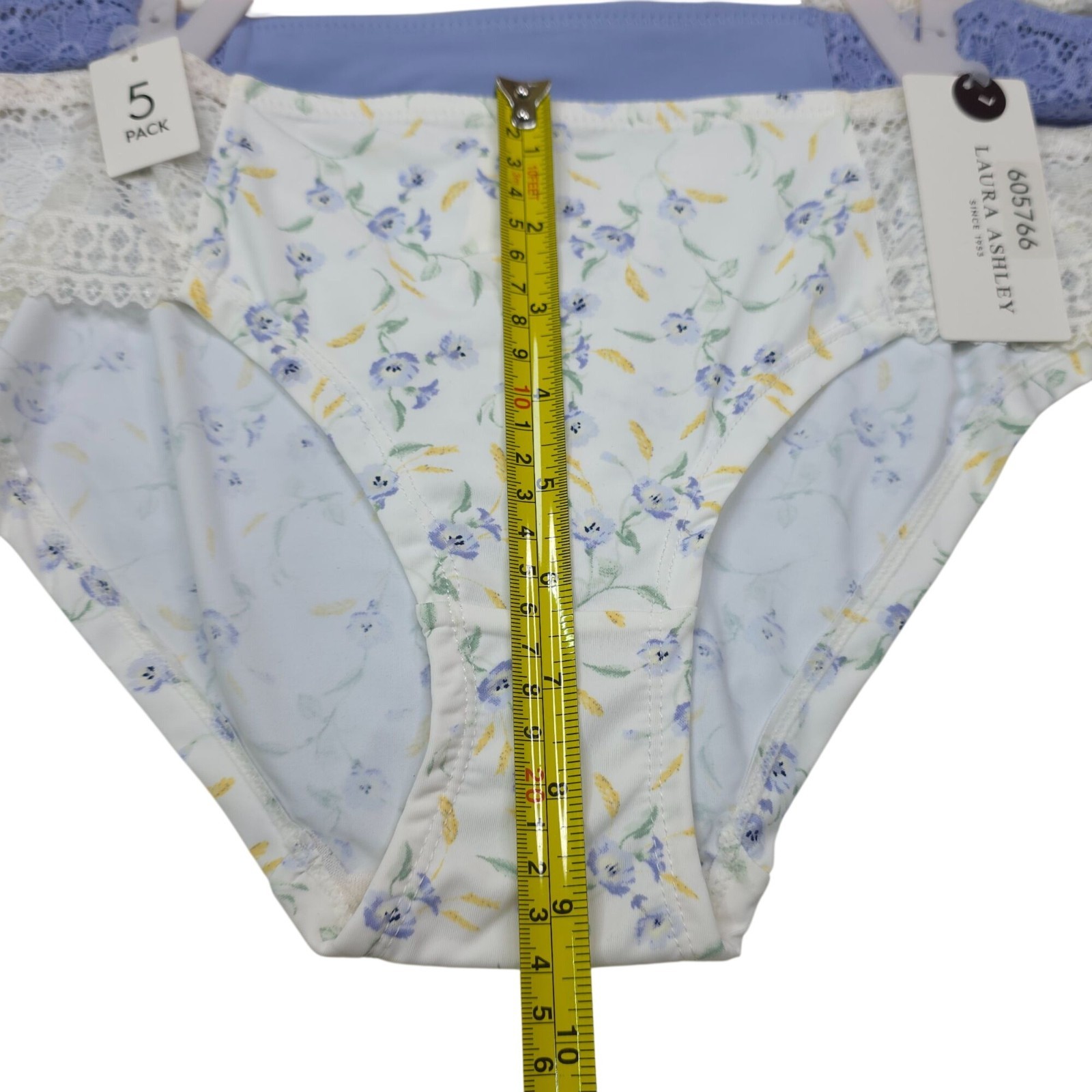 Laura Ashley Womens L 5-Pack Lace & Floral Bikini Panties Assorted Colors