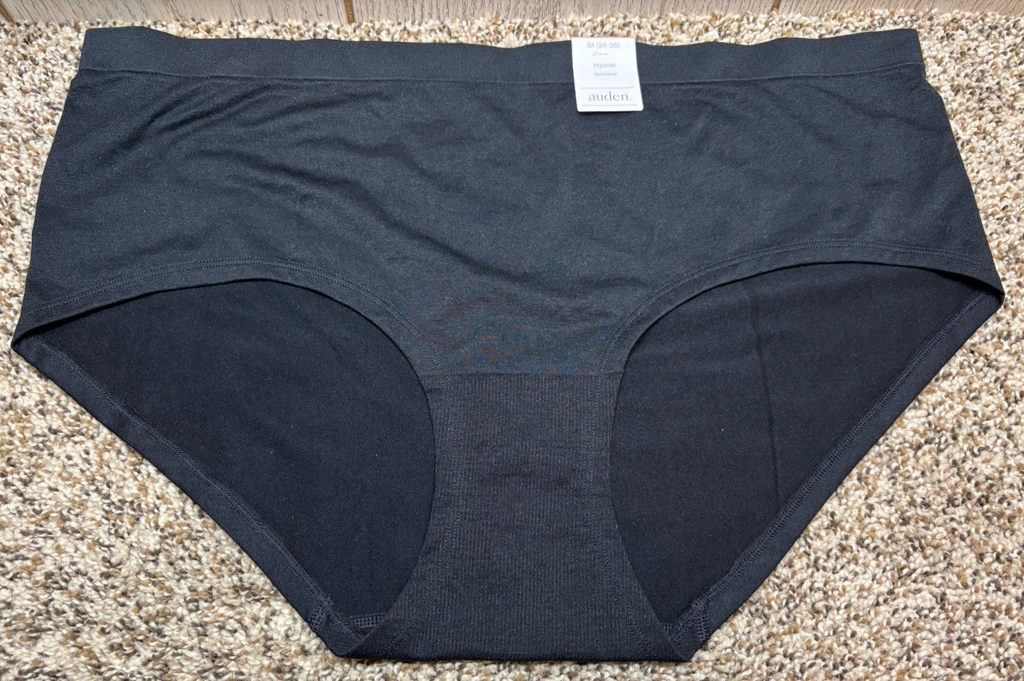 Auden Black Seamless Hipster. Size: 3X (24-26).
