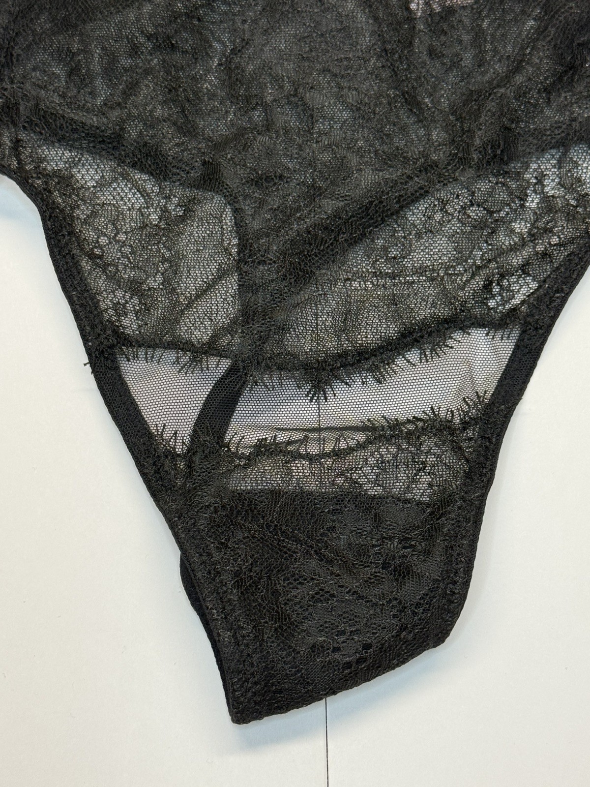 NWT VTG Victoria’s Secret Dream Angels Black High Waist Thong Panties Size Small