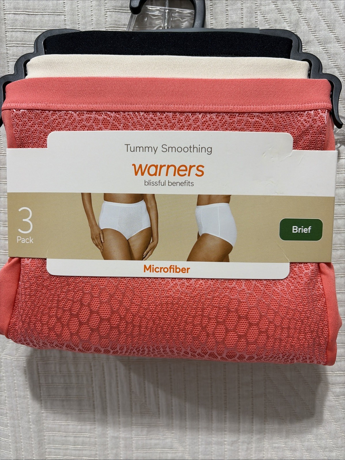 Warners Woman’s Tummy Smoothing Bliss Benefits Microfiber Briefs 3 XL New
