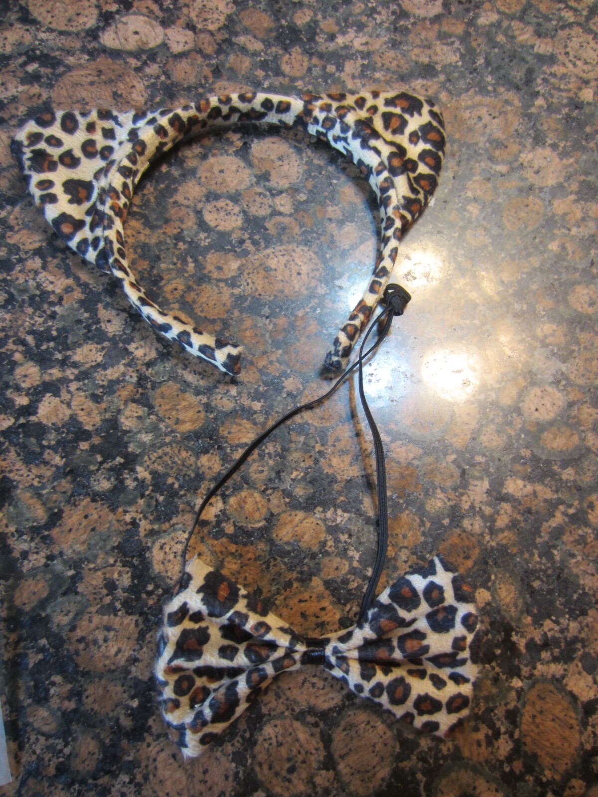 NWT women’s sexy teddy with ears and bow tie Spicy Box Size one size leopard