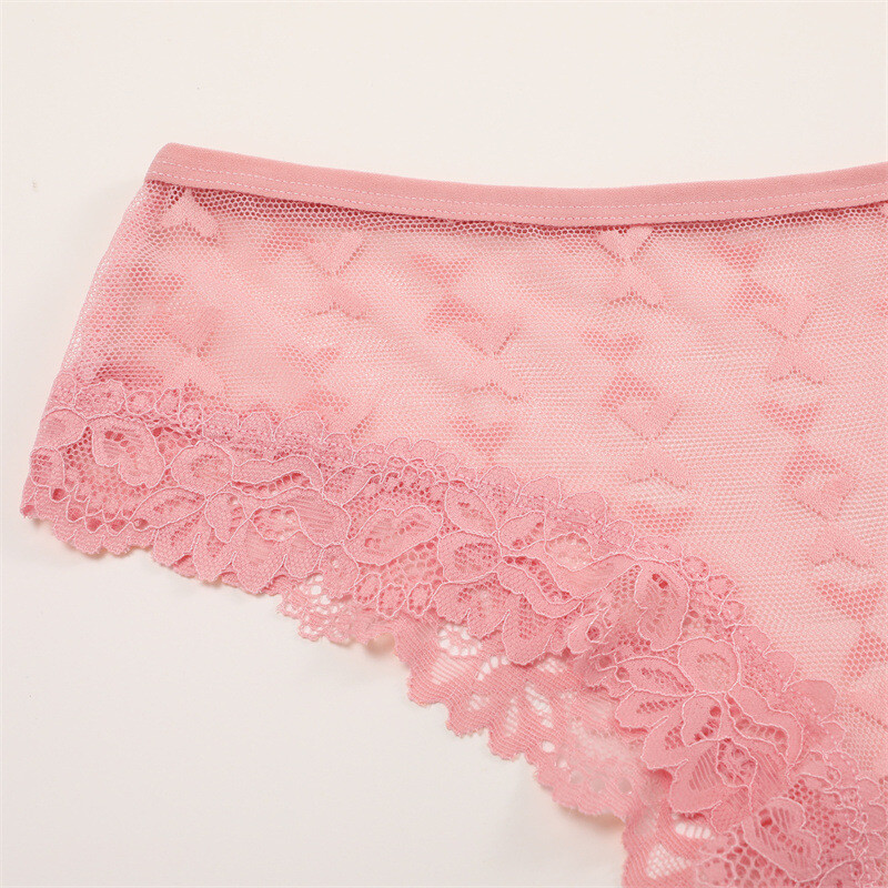 4 Pack Lot Sexy Womens Sheer Panties Briefs Lace Trim Ladies Underwear Lingeries