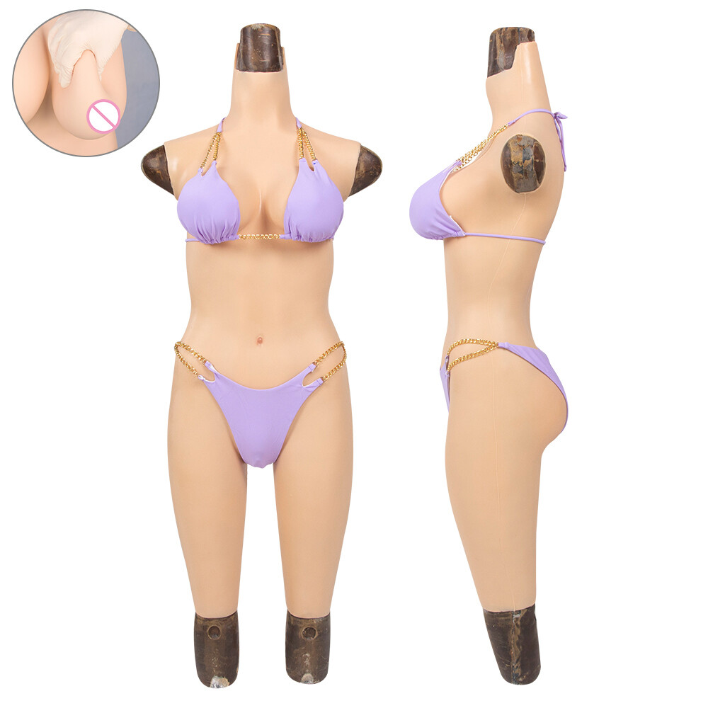 Silicone Body Breast Molds C/G Cup Fake Vagina Hip Shaping Female Body Suit