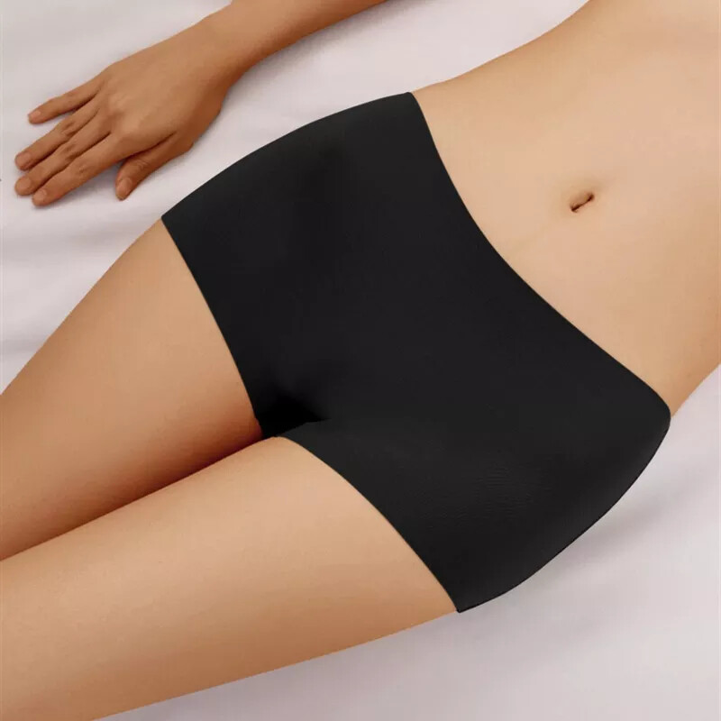 Ladies Seamless High Waist Underwear Soft Boxer Briefs Panties Knickers – 4 Pack