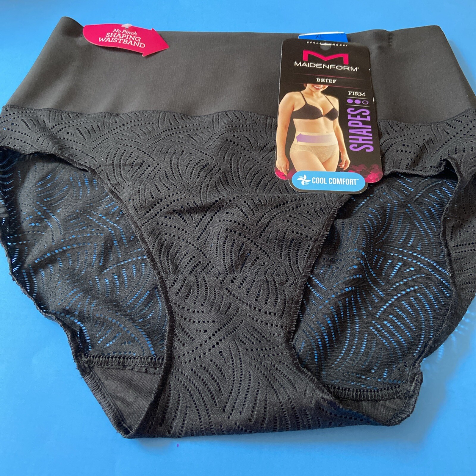 NEW! MAIDENFORM BLACK SHAPING BRIEF / SIZE 8 / X-LARGE