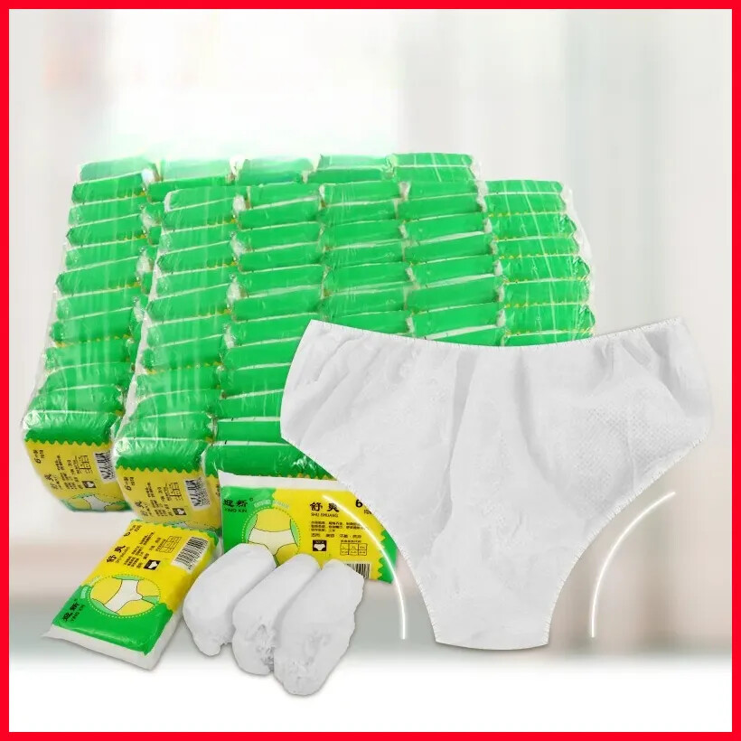 24 Pcs/Set Travel Portable Disposable Non Woven Underwear Paper Briefs Panties