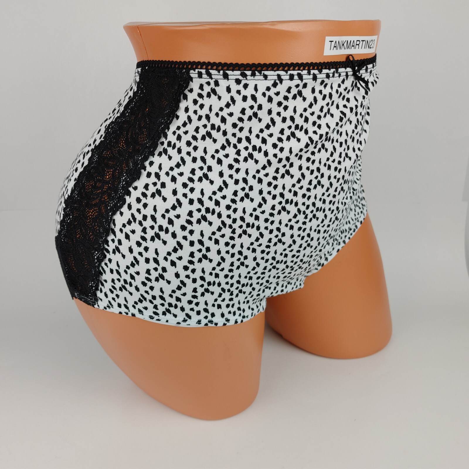 LANE BRYANT CACIQUE 22/24 COTTON FULL BRIEF PANTY ANIMAL PRINT BLACK WHITE PLUS