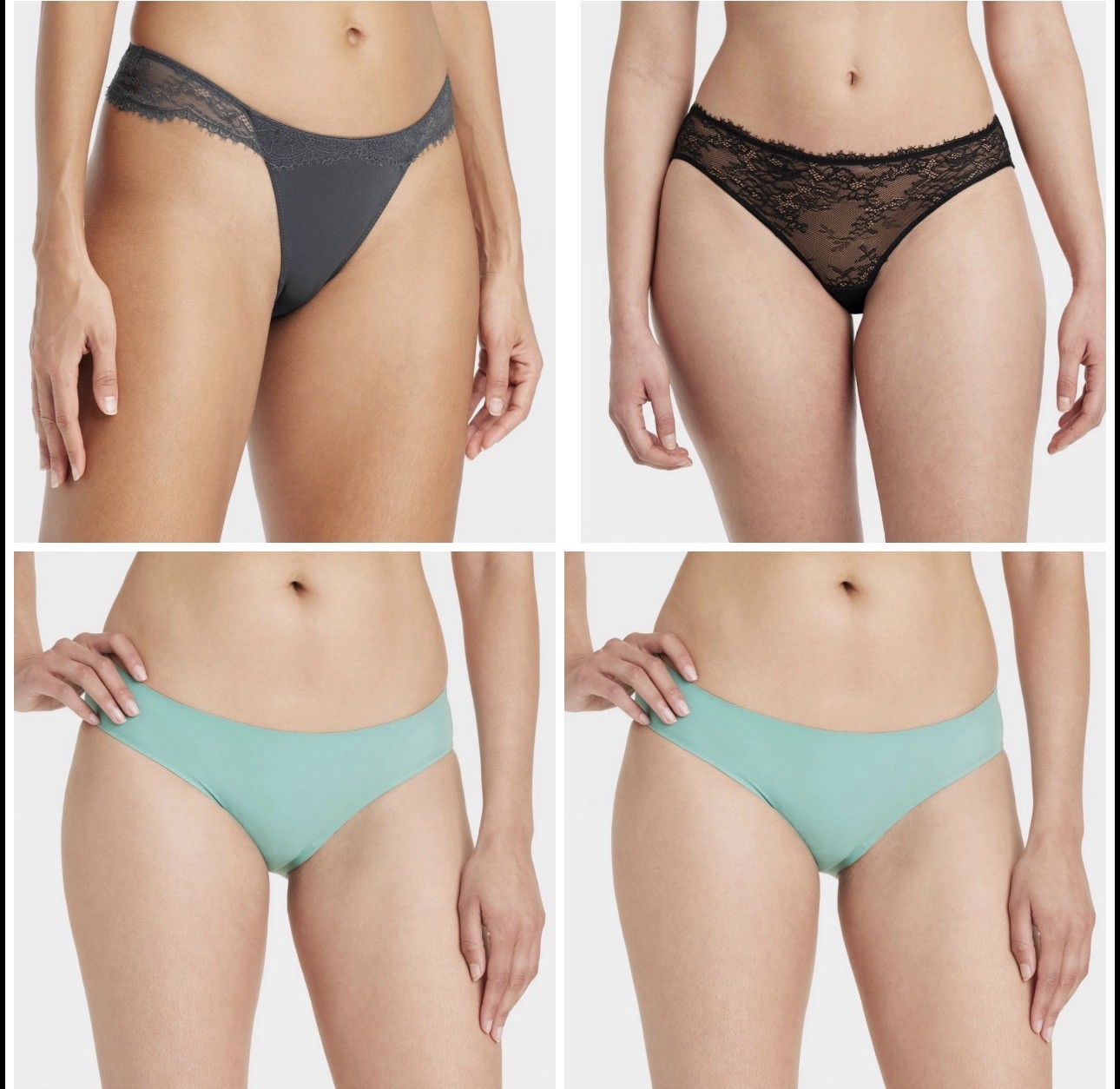 NWT ~ Auden Women’s Underwear Bundle x4 Pairs Size Large (12-14)