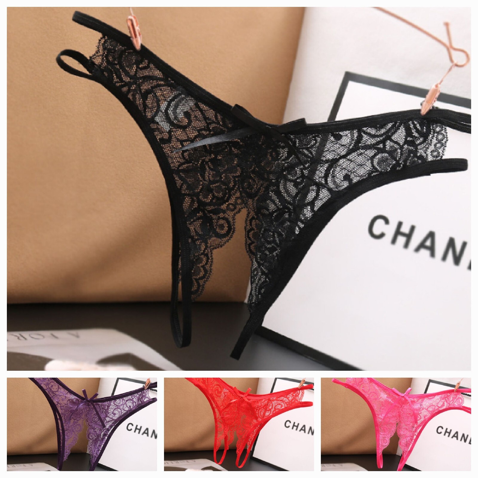 Women Sexy Thongs G-String Hot Panties Lace Bow Underwear Lingerie Underpants