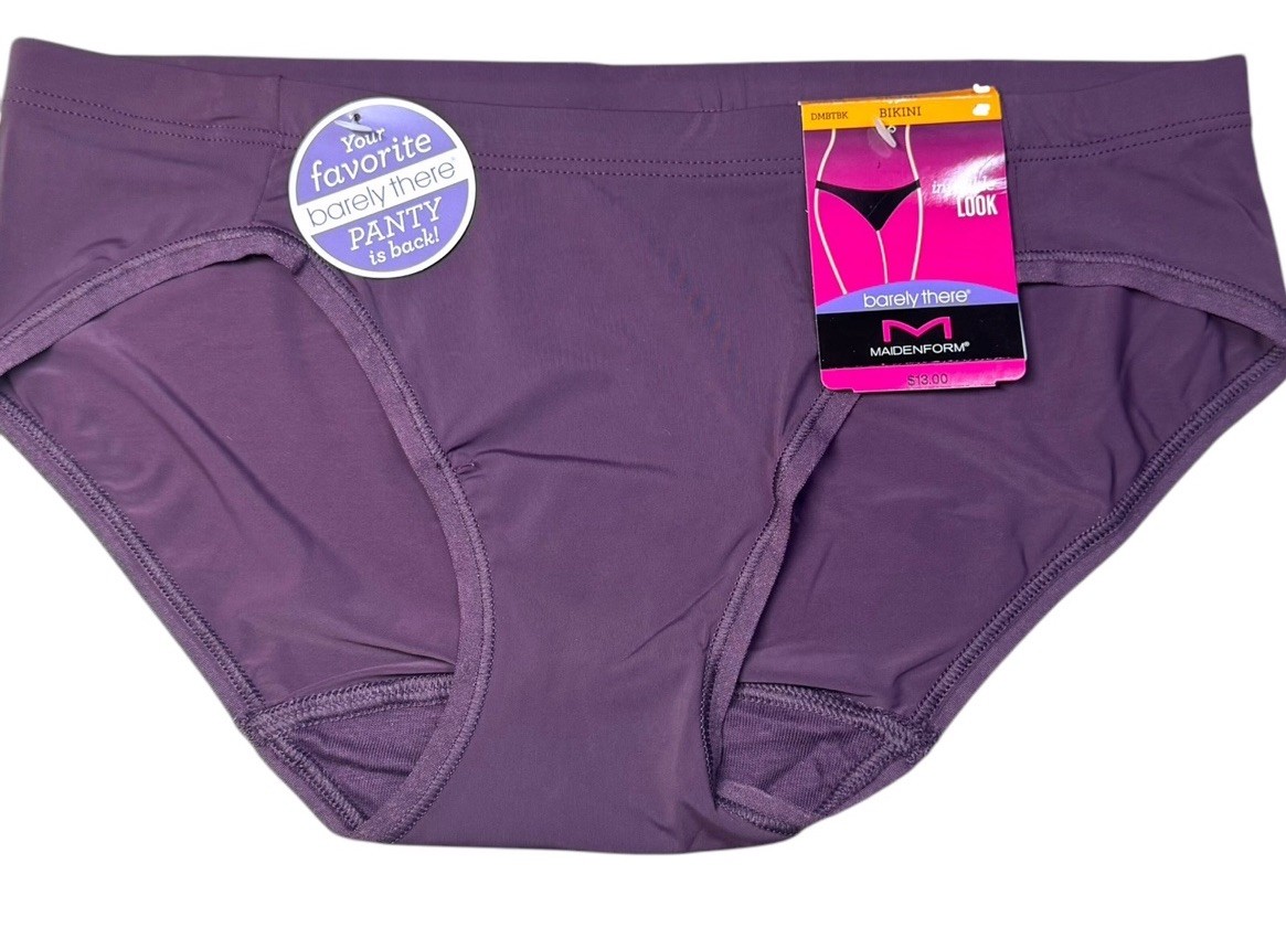 Maidenform Women’s BARELY THERE Bikini Underwear Panty Brown Nylon Size M 6
