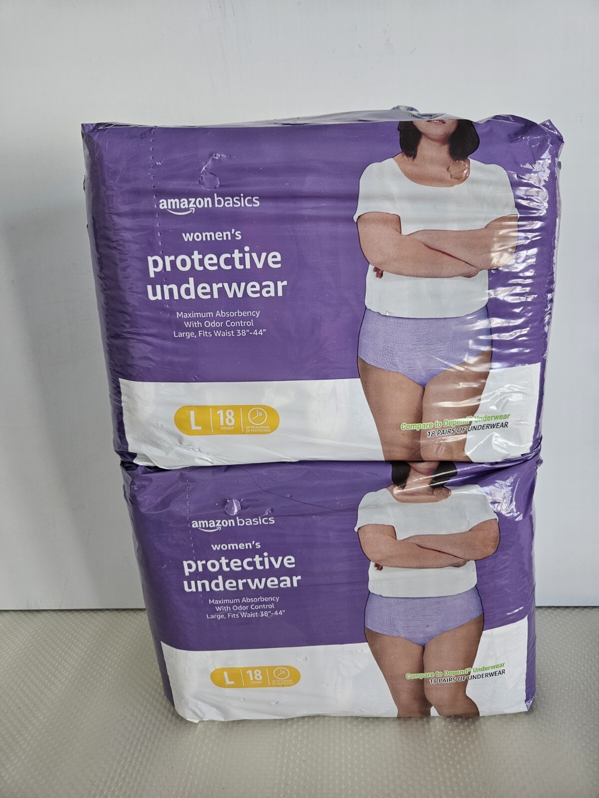 Amazon Basic Protective Underwear Large Fit Waist 38″-44″ Maximum Absorbency