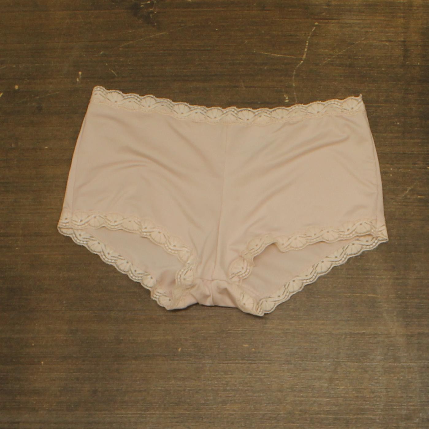 maidenform Microfiber Lace Boyshort Panty 40760 Sandshell Pink Brown L