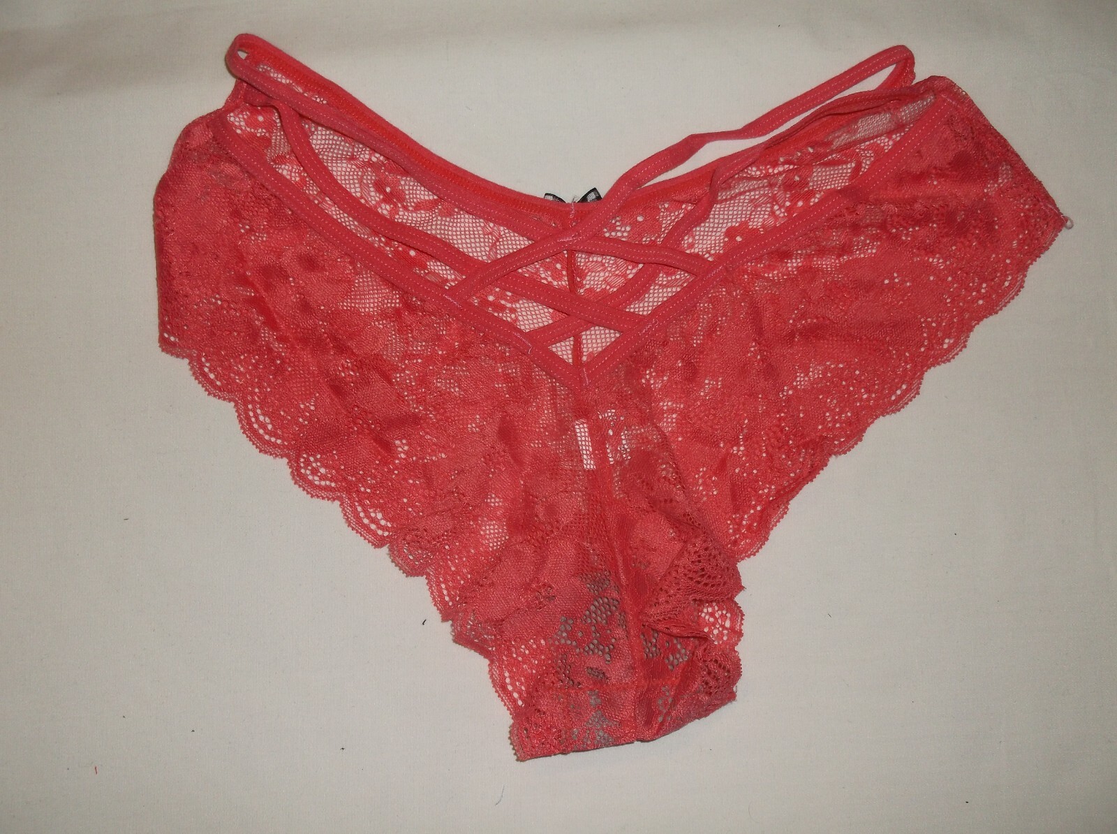 Shein sheer lace strappy back cheeky panties S M L pink nip kawaii sexy