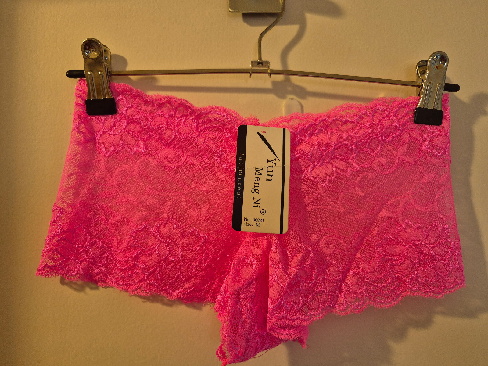 Womens Brazilian Full Brief Knickers Hot Pink Lingerie UK Size 6-8 New