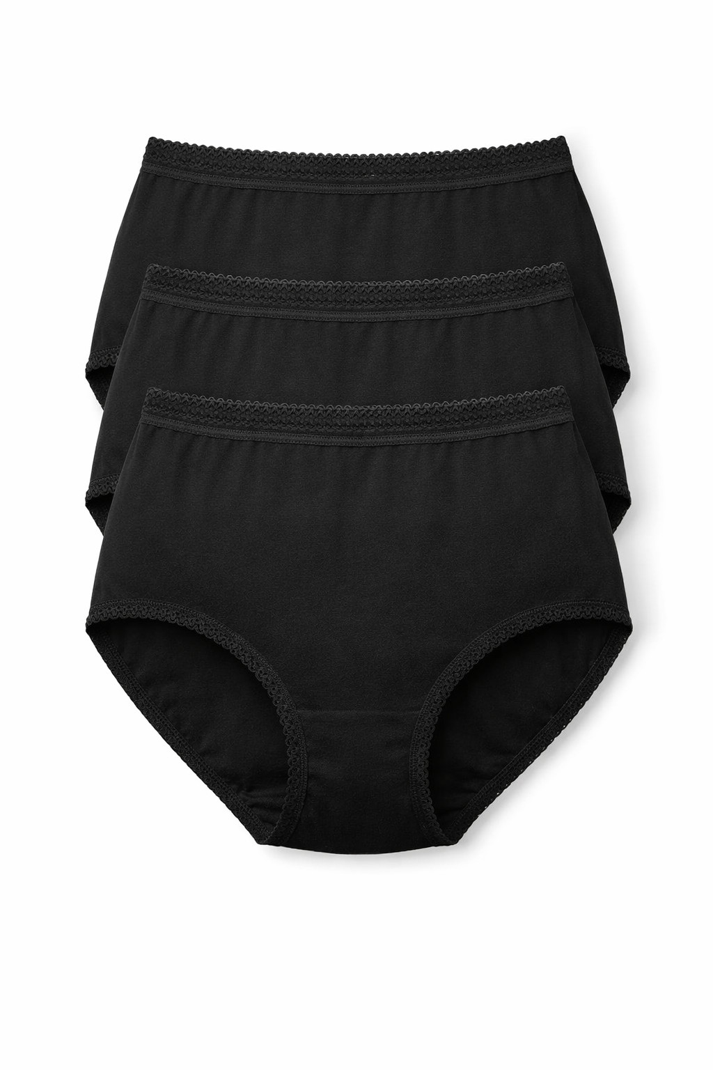 Women’s 3 Pack 100% Cotton Full Mama Briefs Soft Comfortable Knickers Underwear