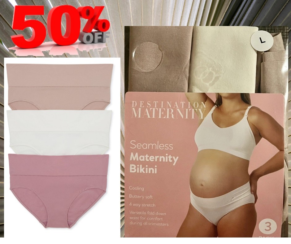 Destination Maternity Women’s size L 12-14 Foldover Panty, 3-Pack