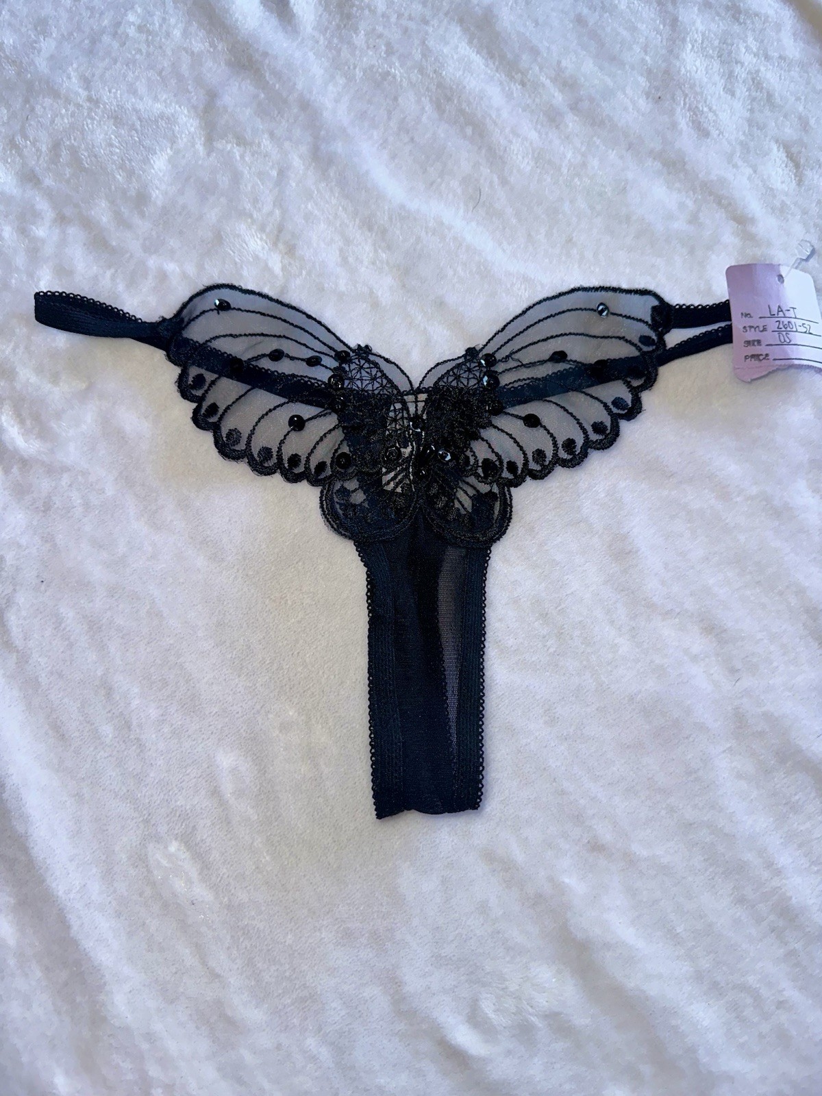 Leg Avenue Sequined Butterfly Thongs – One Size
