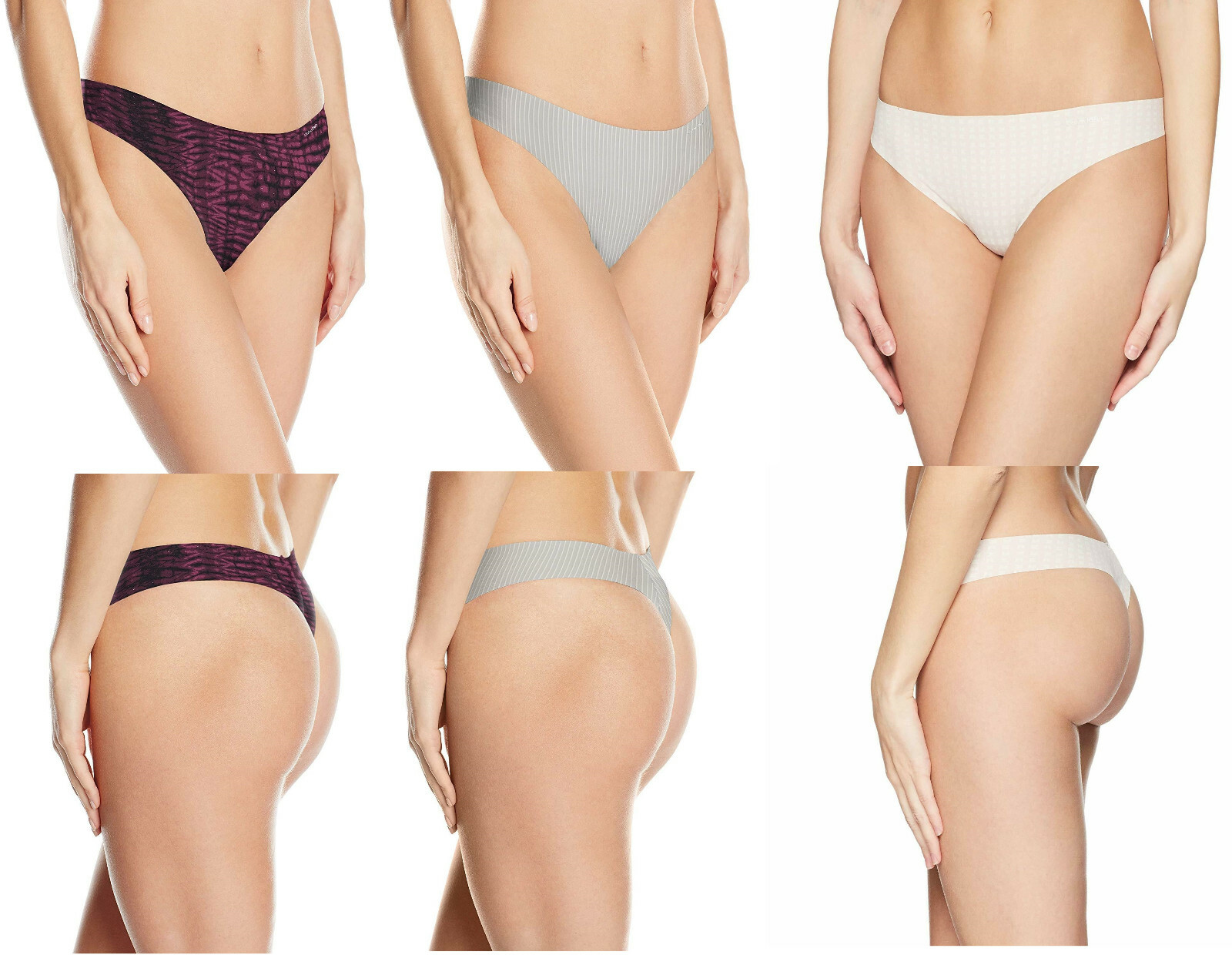 Calvin Klein Women’s Invisibles Thong Panty Underwear, Assorted Colors
