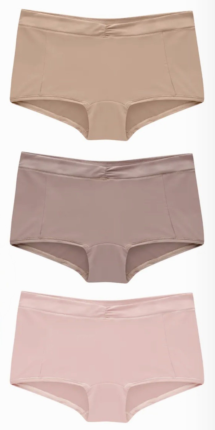 MAIDENFORM Everyday Luxe Stretch Micro 3 Pk Boyshort Panty Womens Sz M L XL