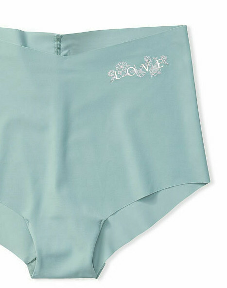 XL Sage Dust Green NO SHOW Edge Victorias Secret High Waist Midi Brief Pantie