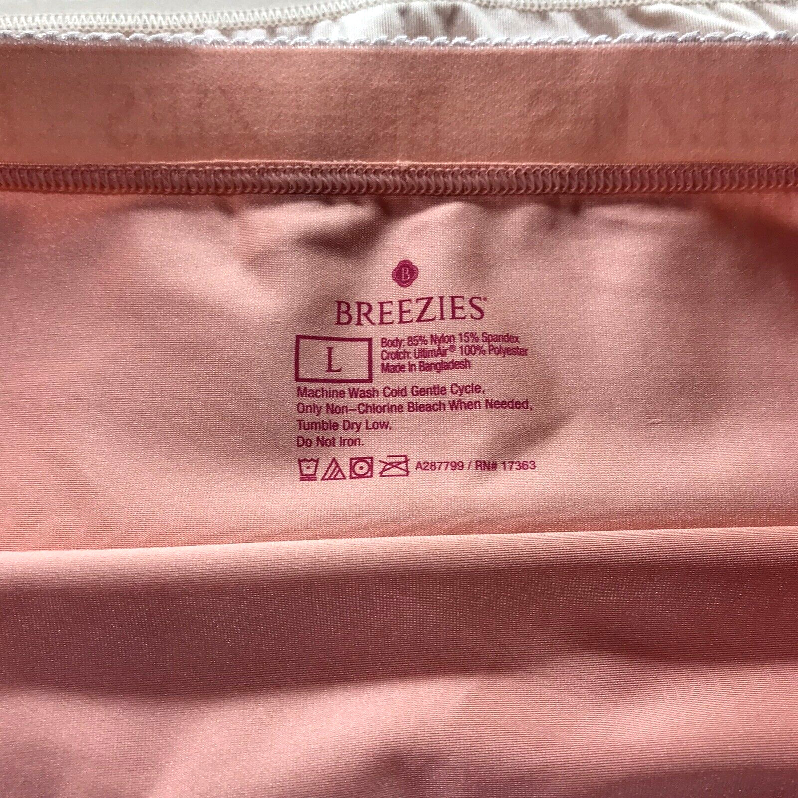Breezies – Large – Nylon Microfiber Women’s Full Brief- 3 Pack-See Description