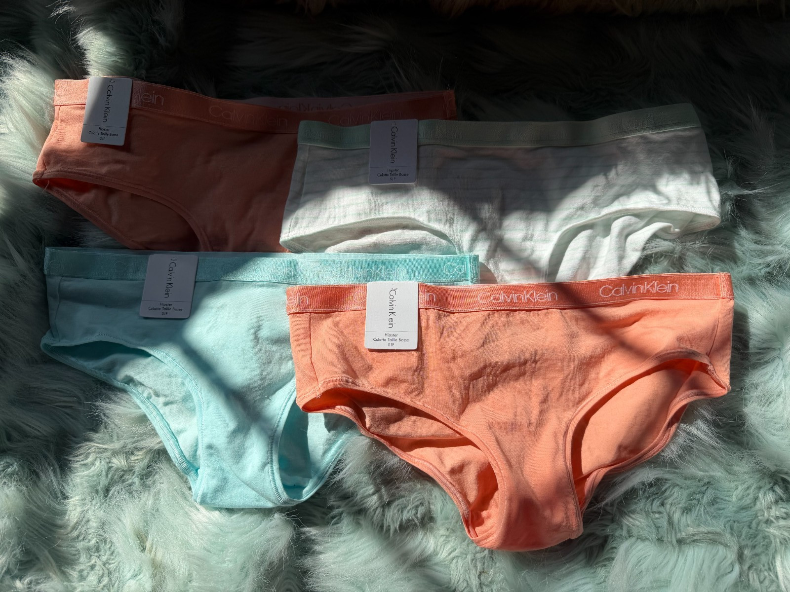 FOUR (4) Calvin Klein Women’s Cotton Essentials Hipster Small NEW with TAGS