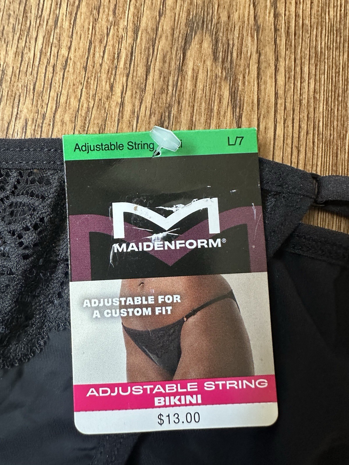 New with Tags FREE SHIPPING Maidenform Adjustable String Bikini Size 7