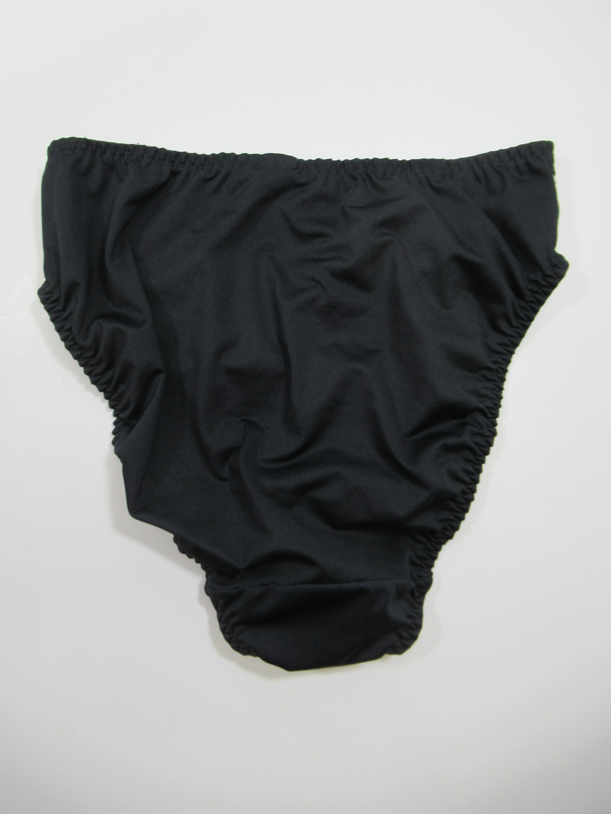 Vintage 90s Y2K Delicates Satin & Lace Hi Cut Panties Medium Black/Aqua