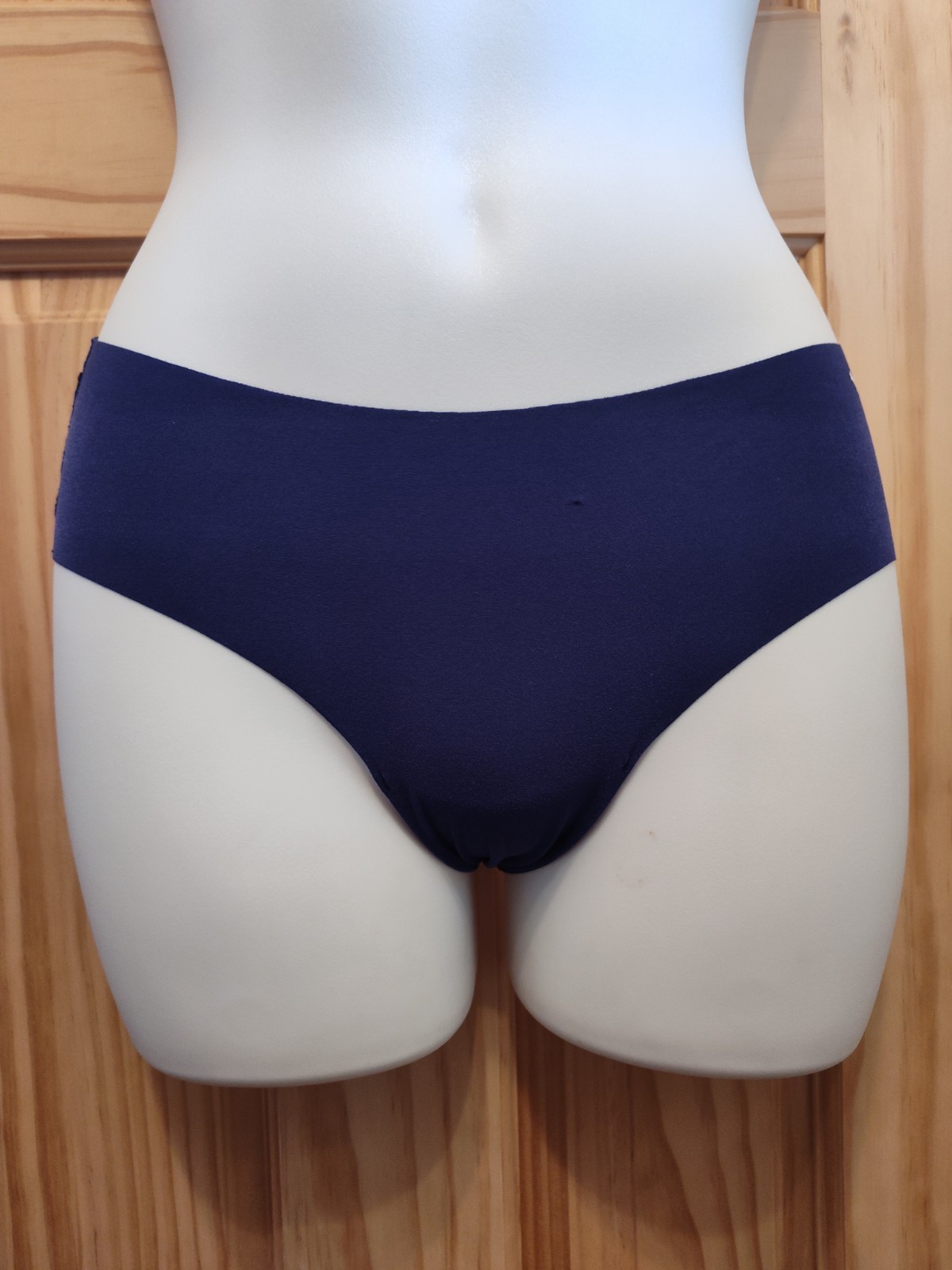 PINK Victoria’s Secret Panty S Cheekster Blue Violet Solid Front Lace Back NWT