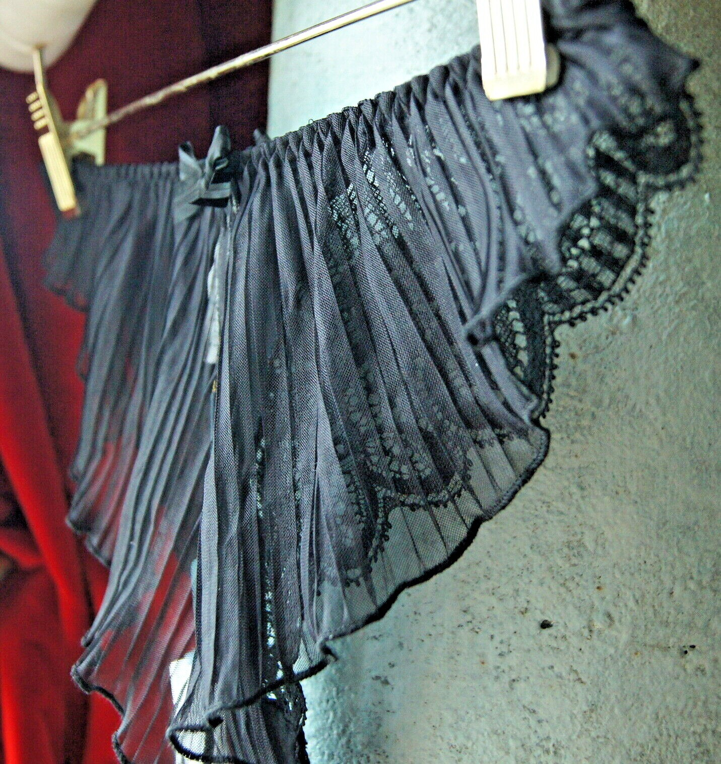 Barbara Black “Follies” High Leg Pleated Fan Backed Briefs