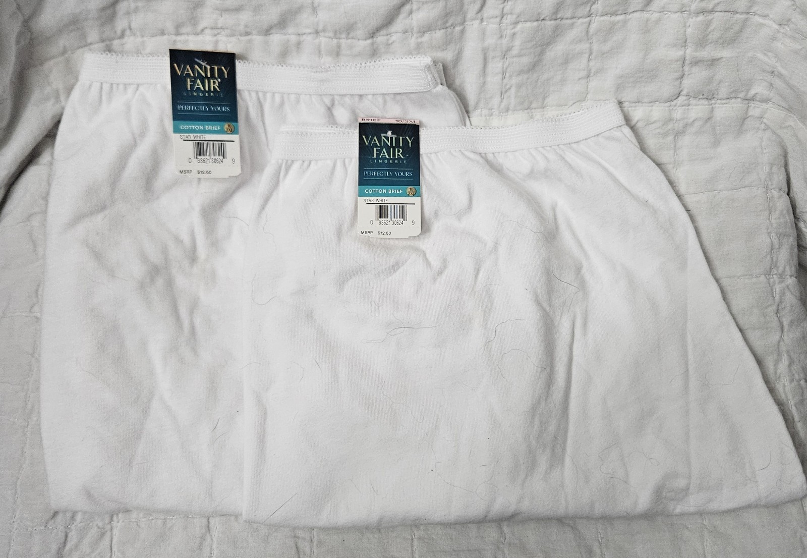 2 Pr. Vanity Fair Perfectly Yours Classic Cotton Briefs Sz. 10 ( 3XL ) NWT