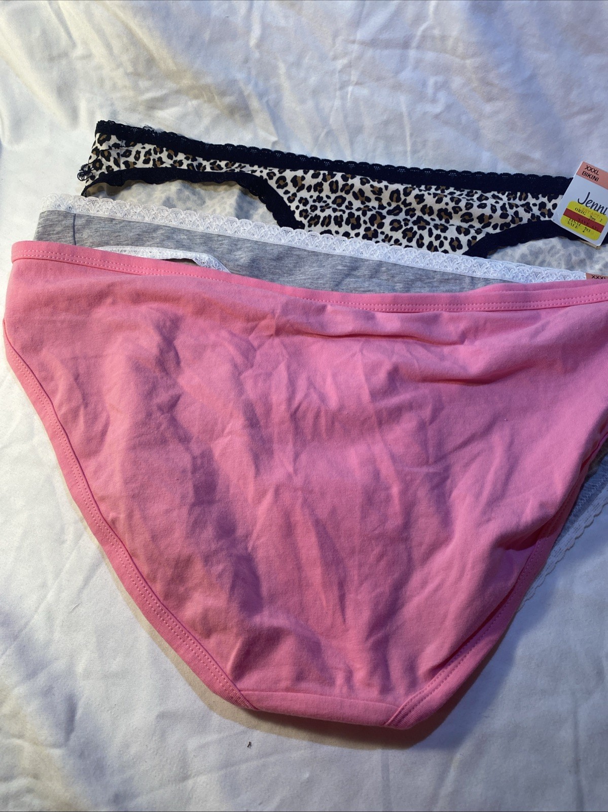 Jenni Intimates 4 Pieces Of Bikini Lace Trim Panties Underwear Size XXXL New