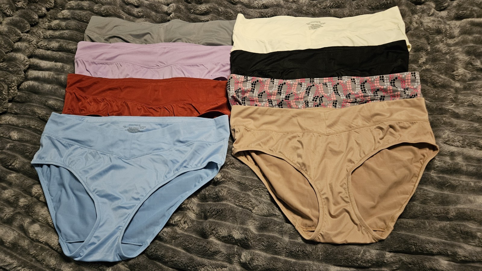 Warner’s No Pinching No Problems Hipster Size 8 Nylon Spandex No Gusset 8 Pair