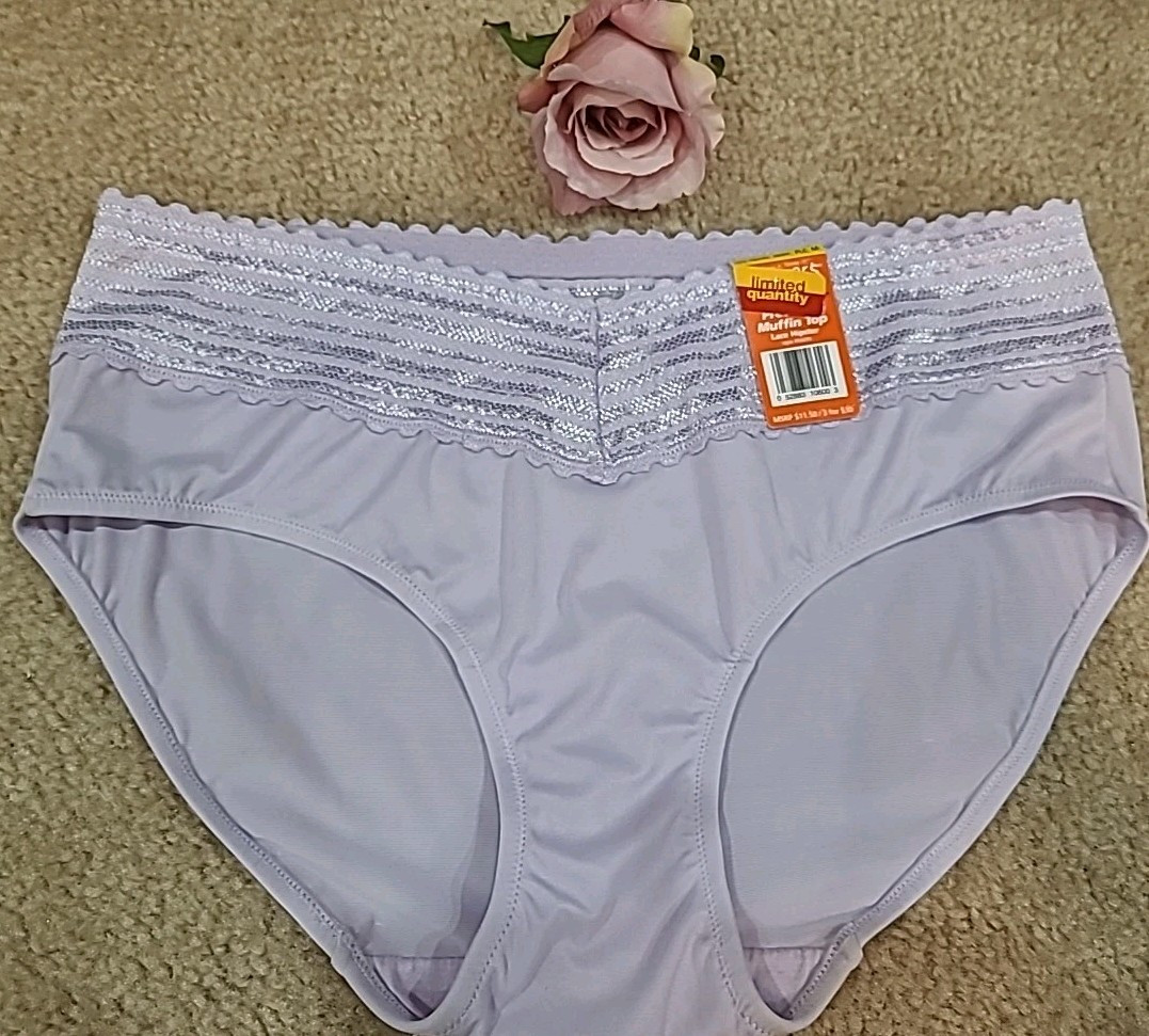 WARNERS Lace Hipster Panty No Pinching/Problems 5609J Lilac M/6 NWT Rare