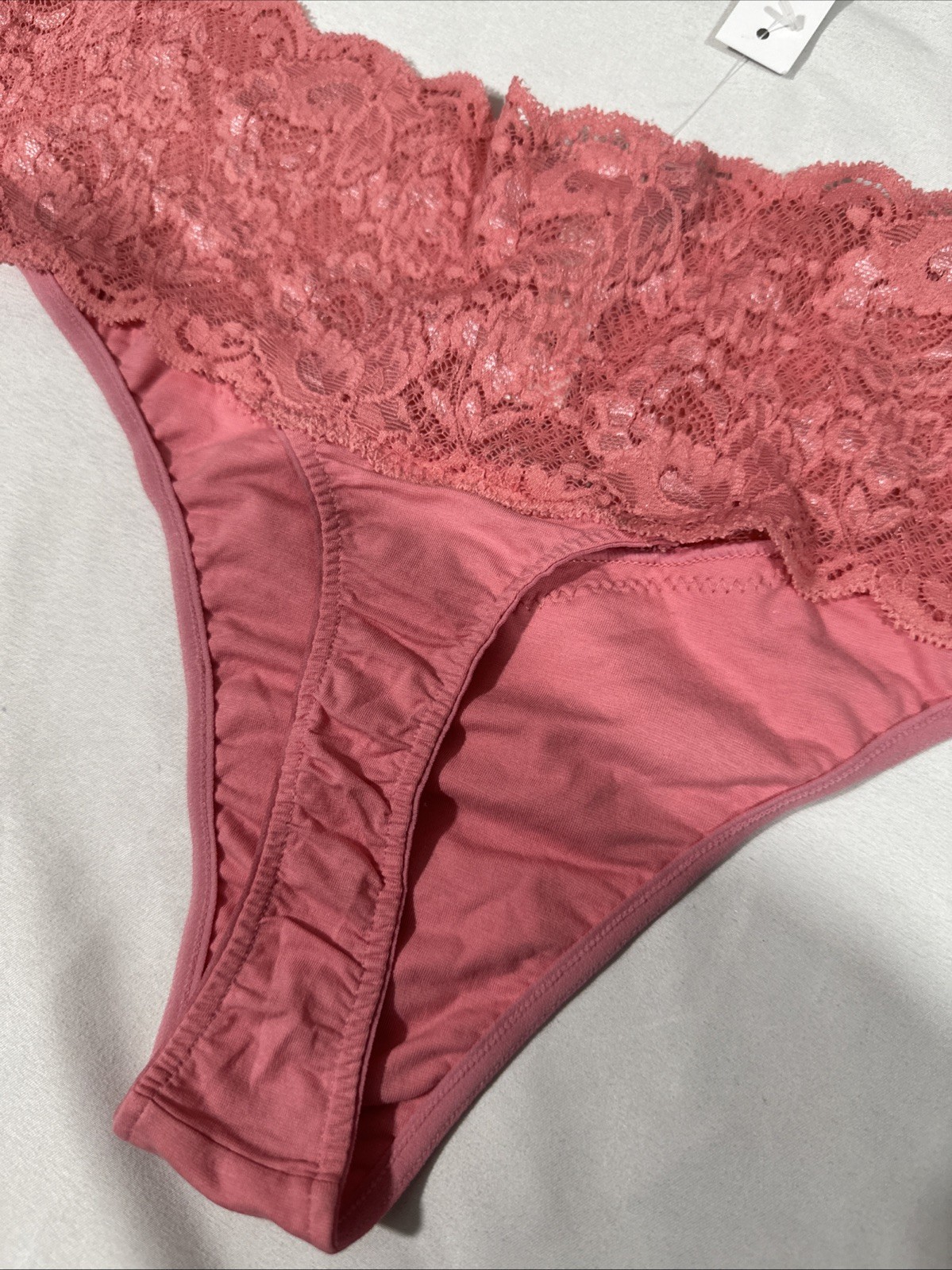 NWT Cosabella [ PLUS 18/20 2X ] Never Say Never Lovely Thong Dusty Rose T2181