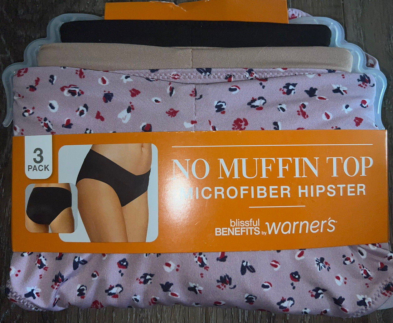 Warner’s ~ Womens Hipster Underwear Panties Polyester Blend 3-Pair ~ 3XL/10