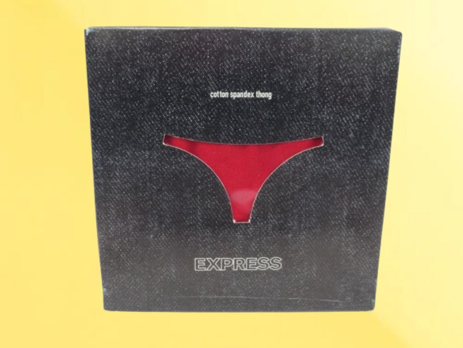 EXPRESS INTIMATES COTTON SPANDEX THONG PANTY RED SIZE MEDIUM BOXED LOT OF 3